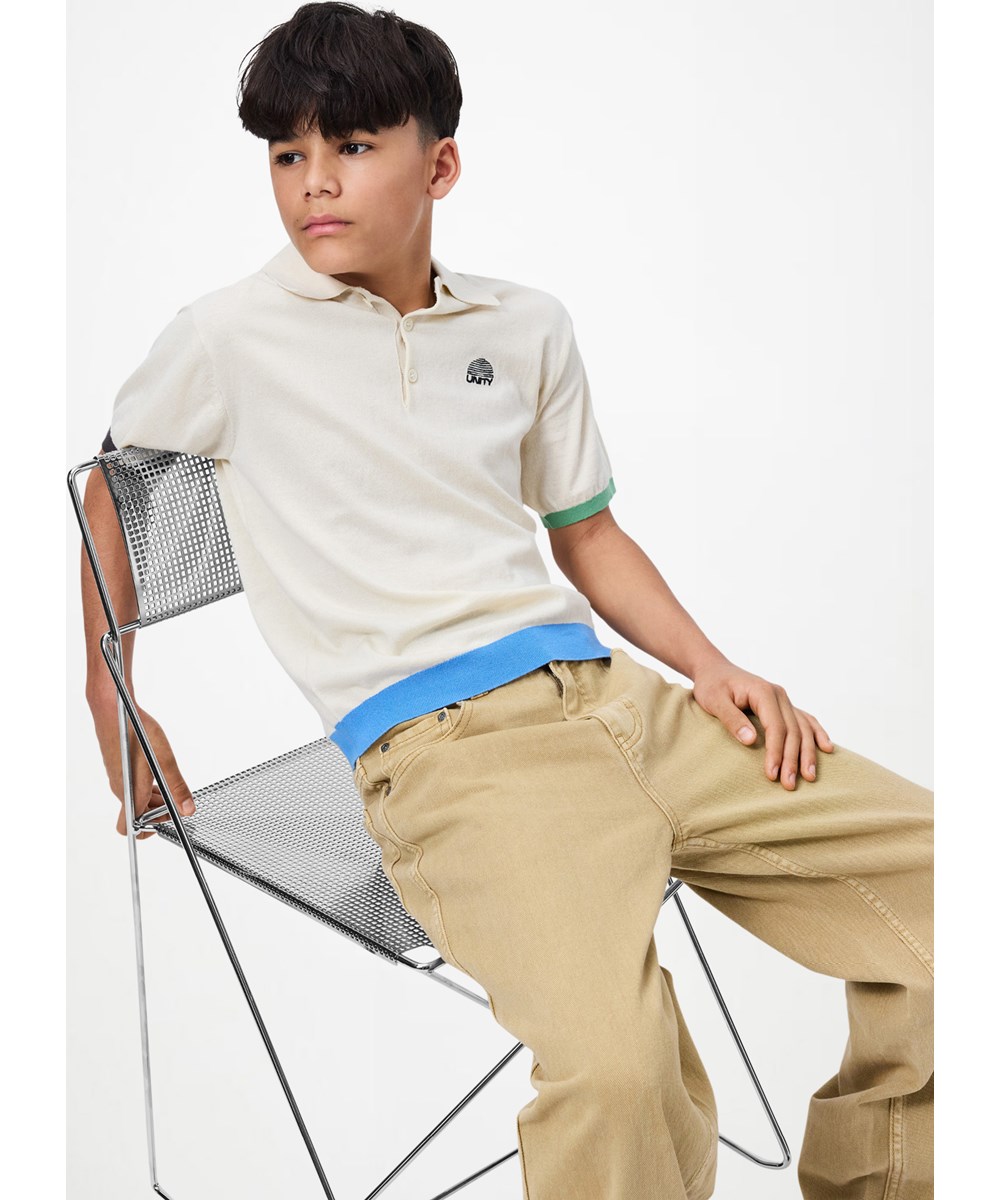 Aiden - Desert Wash - Beige bomullsjeans för barn