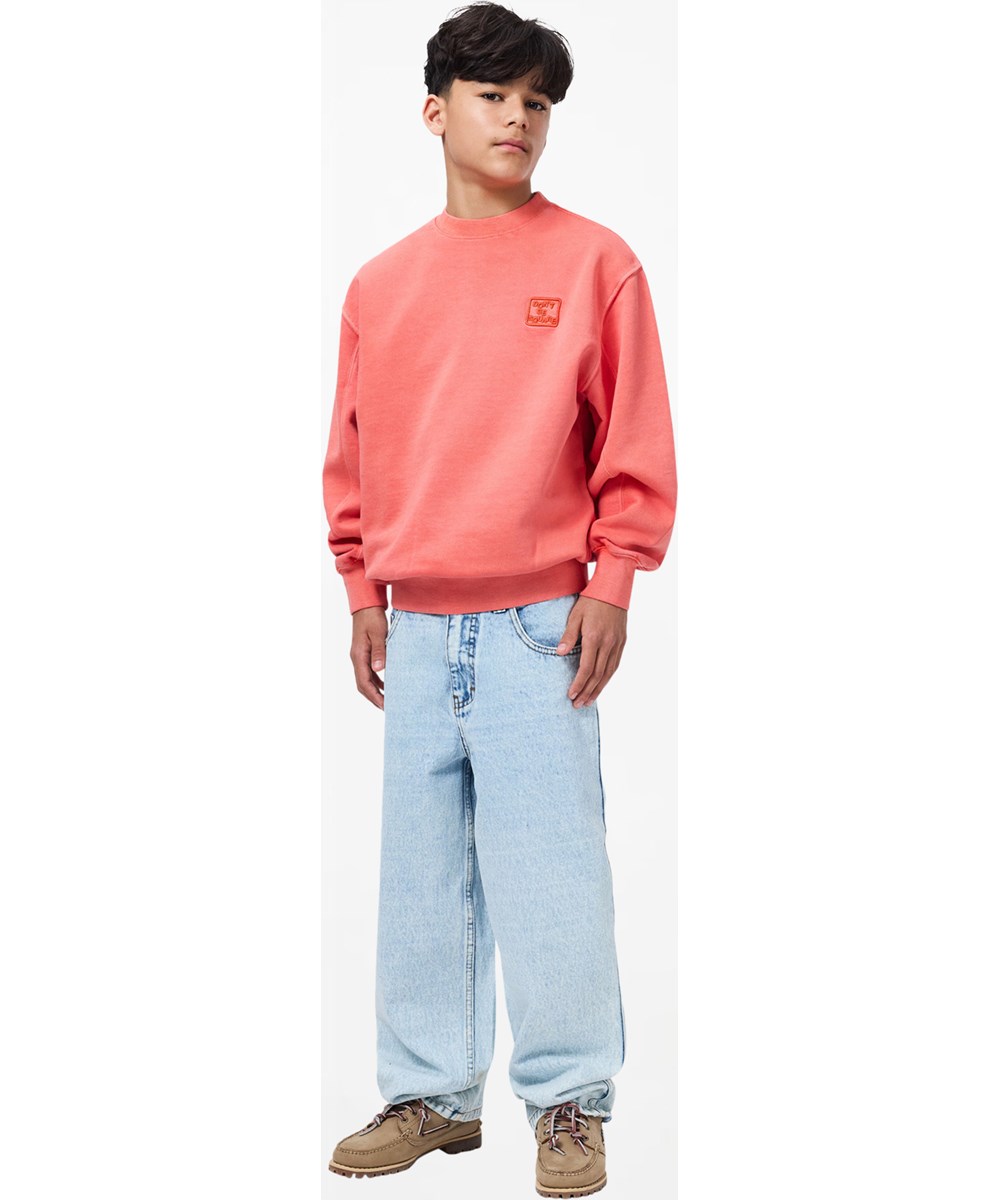 Aiden - Light Stone Denim - Blå jeans av ekologisk bomull för barn