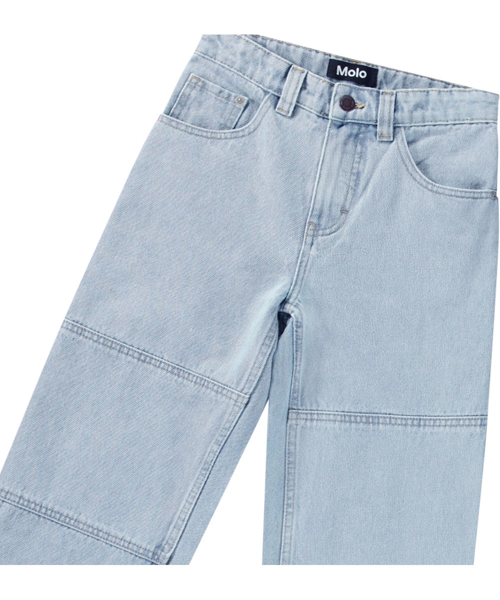 Askane - Sun-Bleach Blue - Ljusblåa oversized jeans för barn.