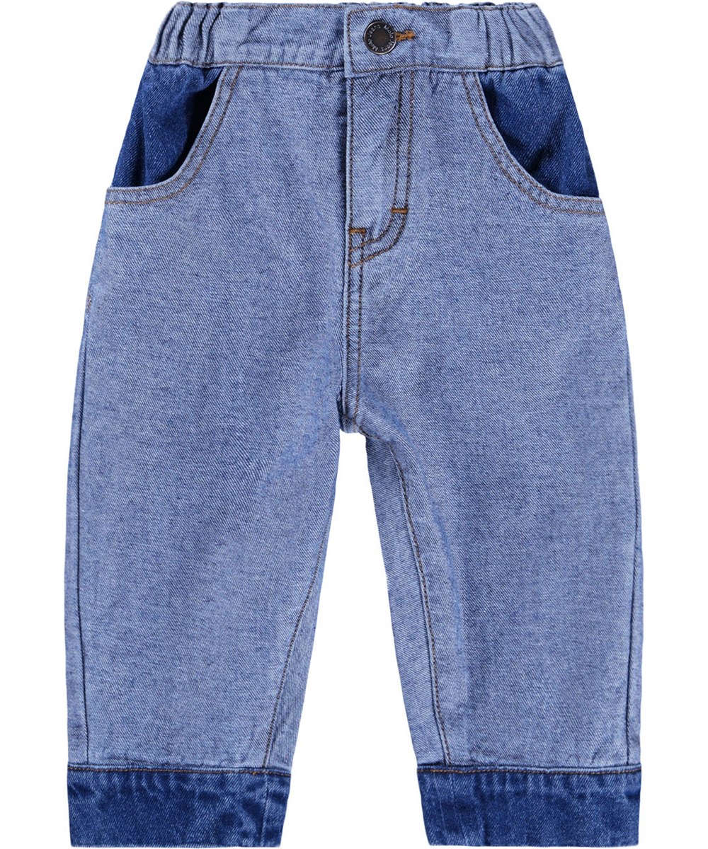 Samara - Two Side Denim - Blå jeans för de minsta i stretchig mjuk bomullsdenim.