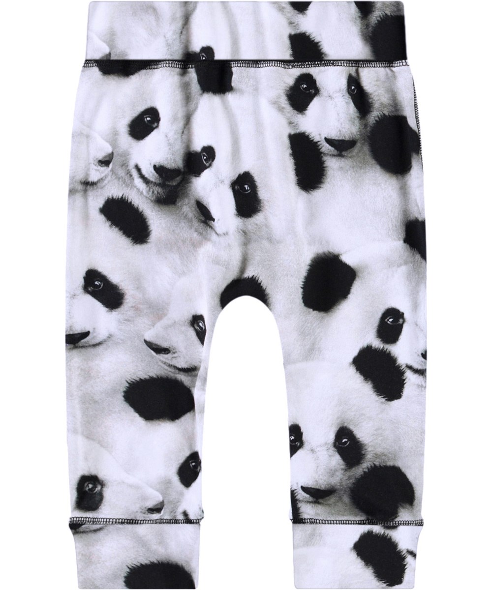 Sammy - Giant Panda - Babybyxor i ekologisk bomull med pandamönster.