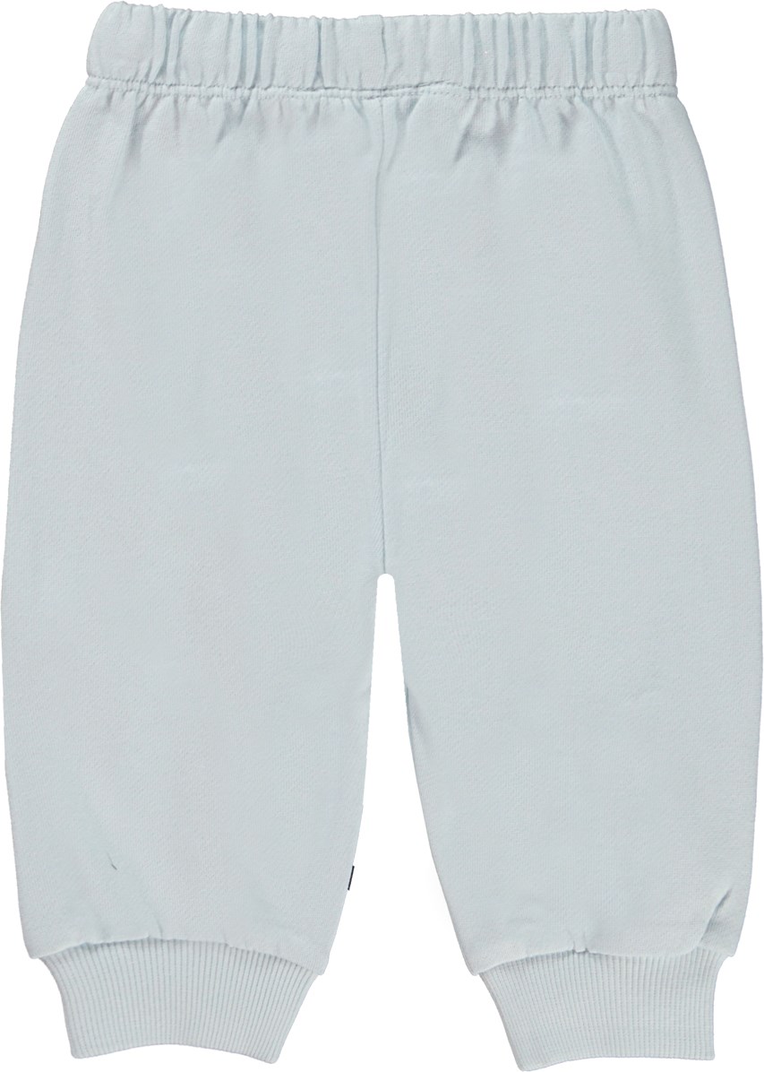 Simeon - Iced Blue - Ljusblå baby sweatpants med sol.