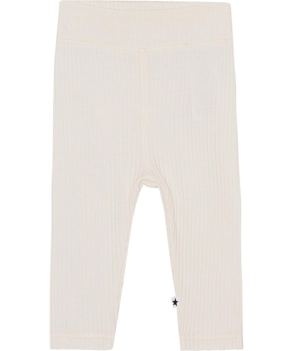 Sting - Sea Shell - Råvita tights till baby i mjuk viskos.