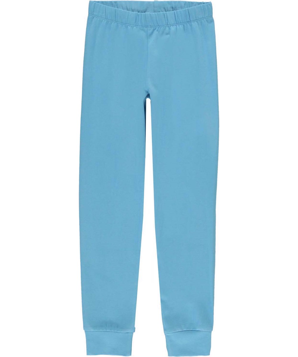 Luve - Heritage Blue - Ljusblå pyjamas med vit palmsmiley.