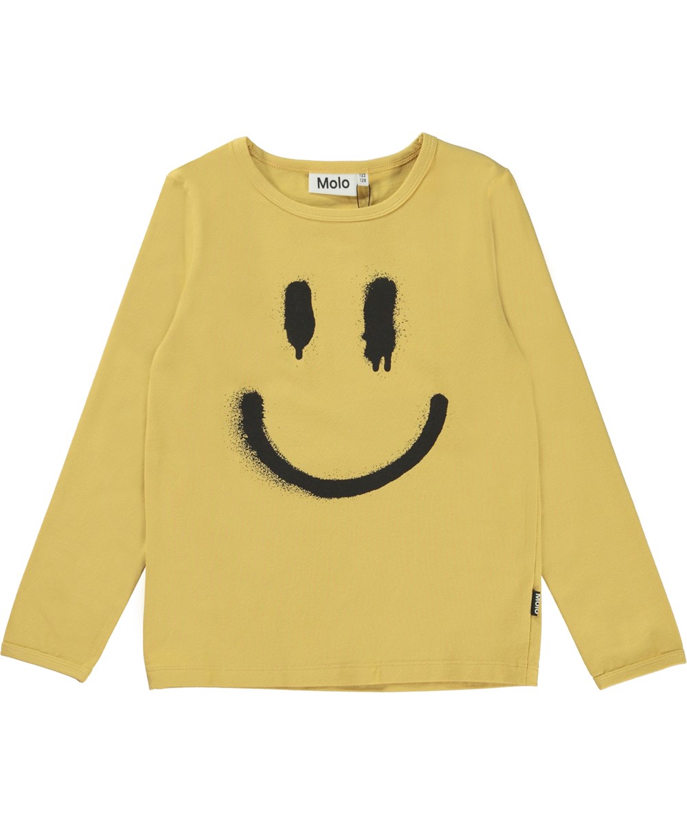 Luve - Rattan - Pyjamas i gul med smiley.