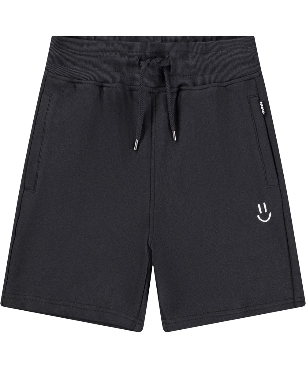 Alw - Black - Svarta shorts för barn i mjuk ekologisk bomullsjersey