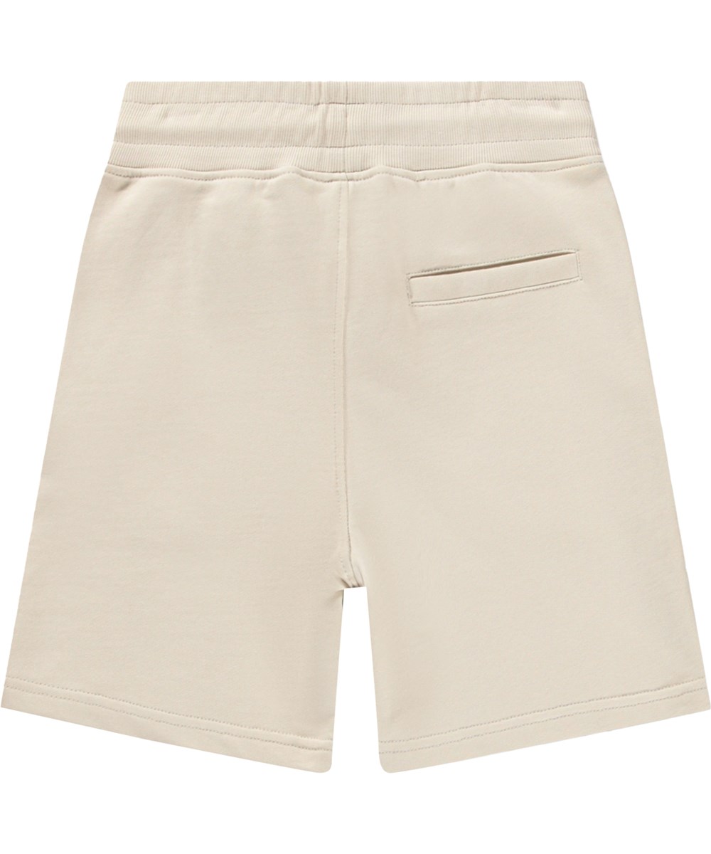 Alw - Summer Sand - Beiga shorts för barn i mjuk ekologisk bomullsjersey