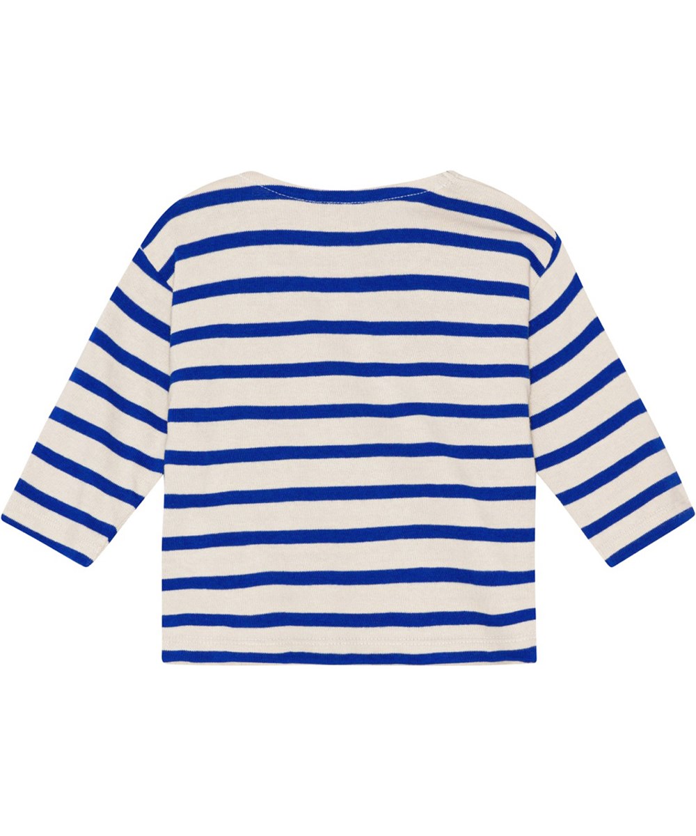 Edarko - Reef Stripe - Randig långärmad tröja till baby i ekologisk bomull. 