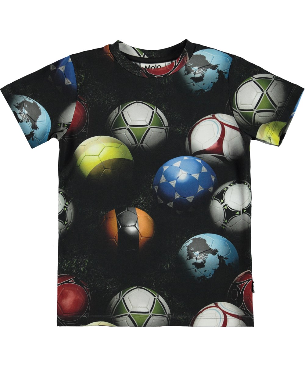 Ralphie - World Football - Ekologisk unisex t-shirt med fotbollsmönster.