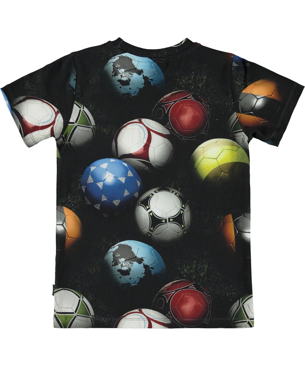 Ralphie - World Football - Ekologisk unisex t-shirt med fotbollsmönster.