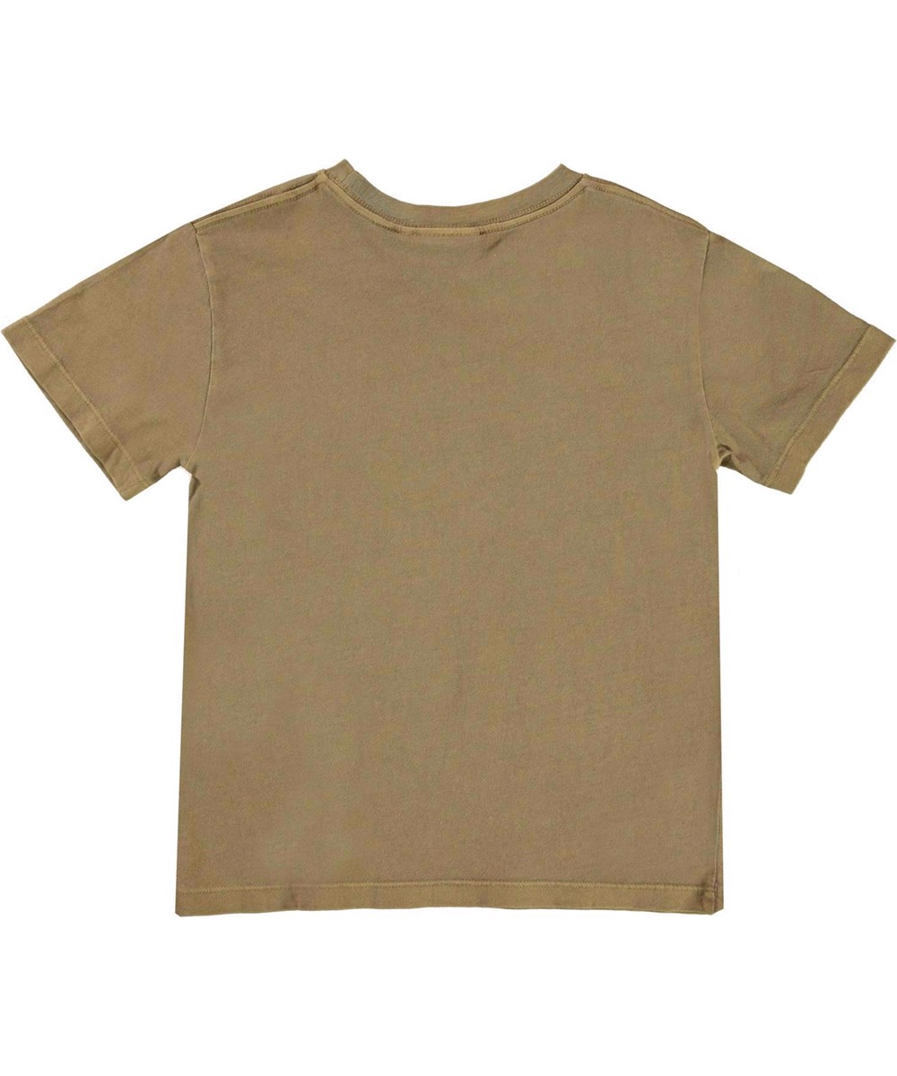 Rame - Oak - Ljusbrun basic t-shirt med palmer.
