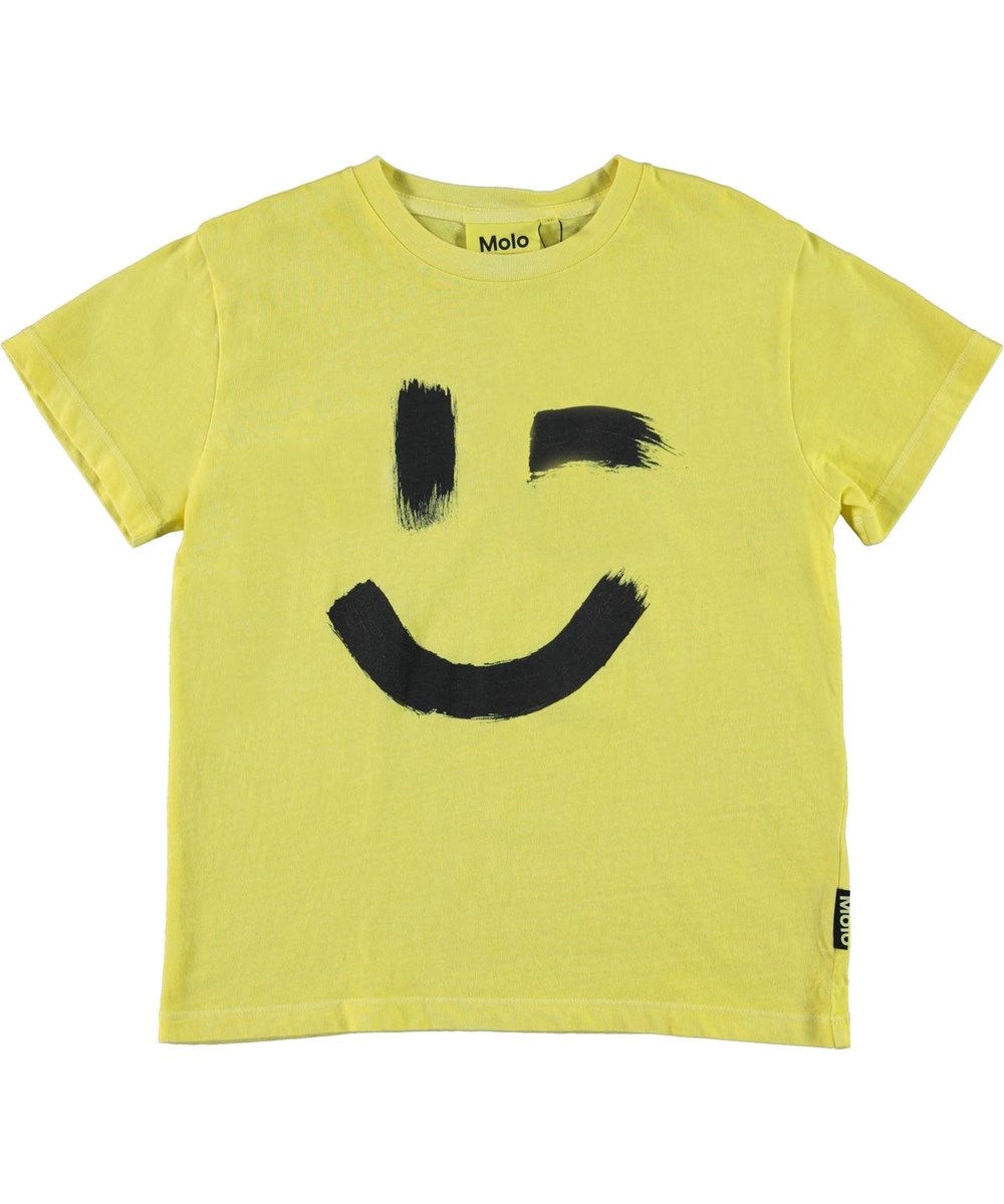 Rame - Yellow Light - Ljusgul t-shirt med smiley