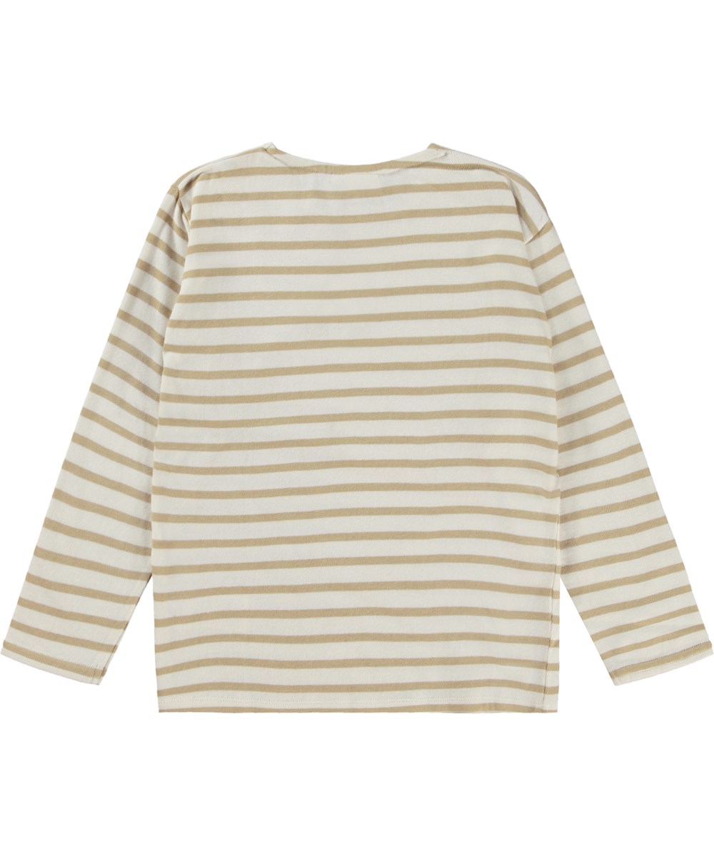 Rilder - Cardboard Stripe - Ekologisk randig tröja i gylene och vit.