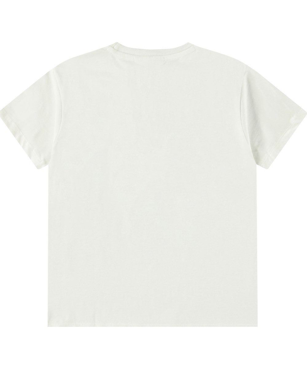 Riley - Billy - Vit t-shirt för barn i mjuk ekologisk bomull med korta ärmar och ribbad halsringning.