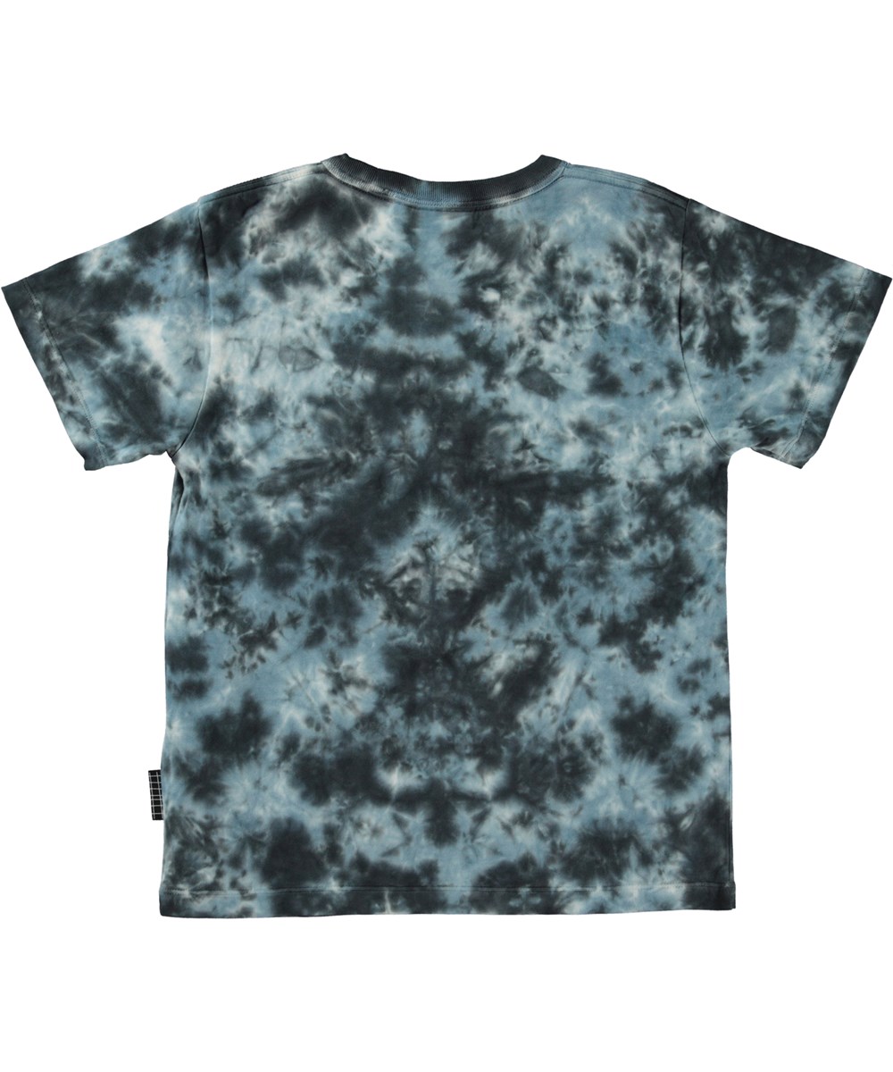 Riley - Love Dye - Unisex t-shirt med blått tie-dye hjärta.