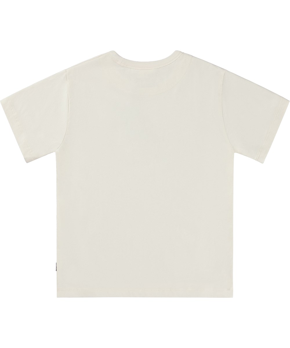 Riley - Nature Rainbow - Vit ekologisk jubileums t-shirt med regnbåge.