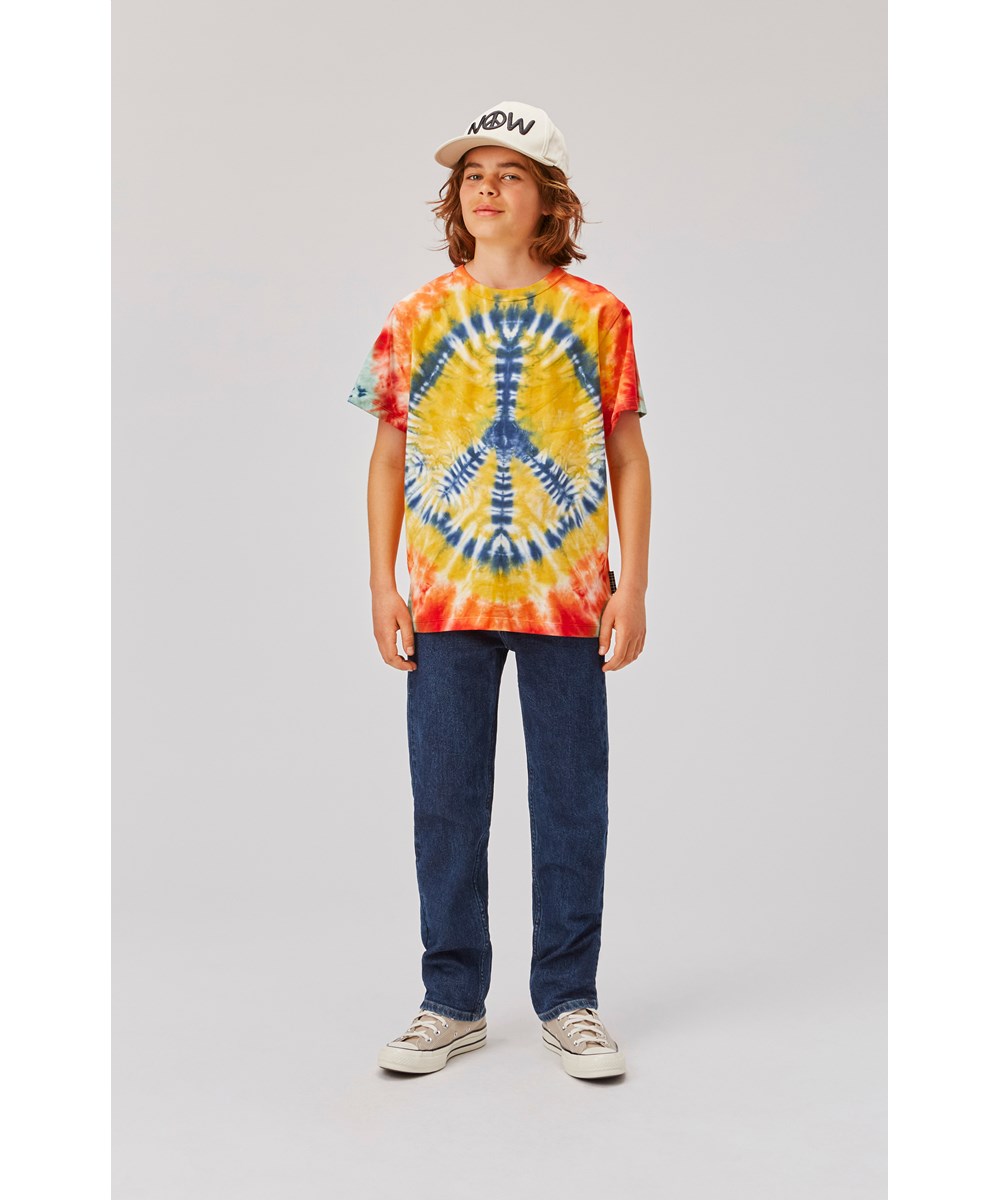 Riley - Peace Tie Dye - Unisex t-shirt med tie-dye och peace.