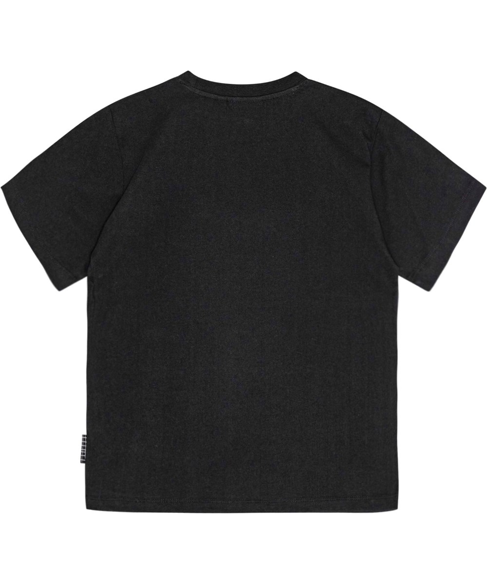 Rodney - Black - Svart T-shirt med en texttryck i rhinestones som säger "Everything exists".