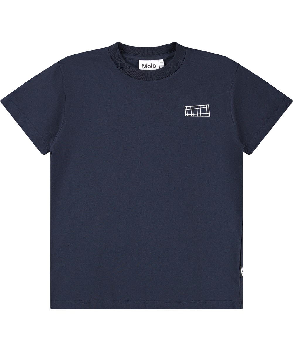 Roxo - Dark Navy - Ekologisk blå unisex t-shirt.