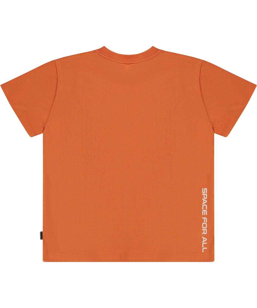 Roxo - Sun Power - Orange ekologisk t-shirt med NASA mönster.