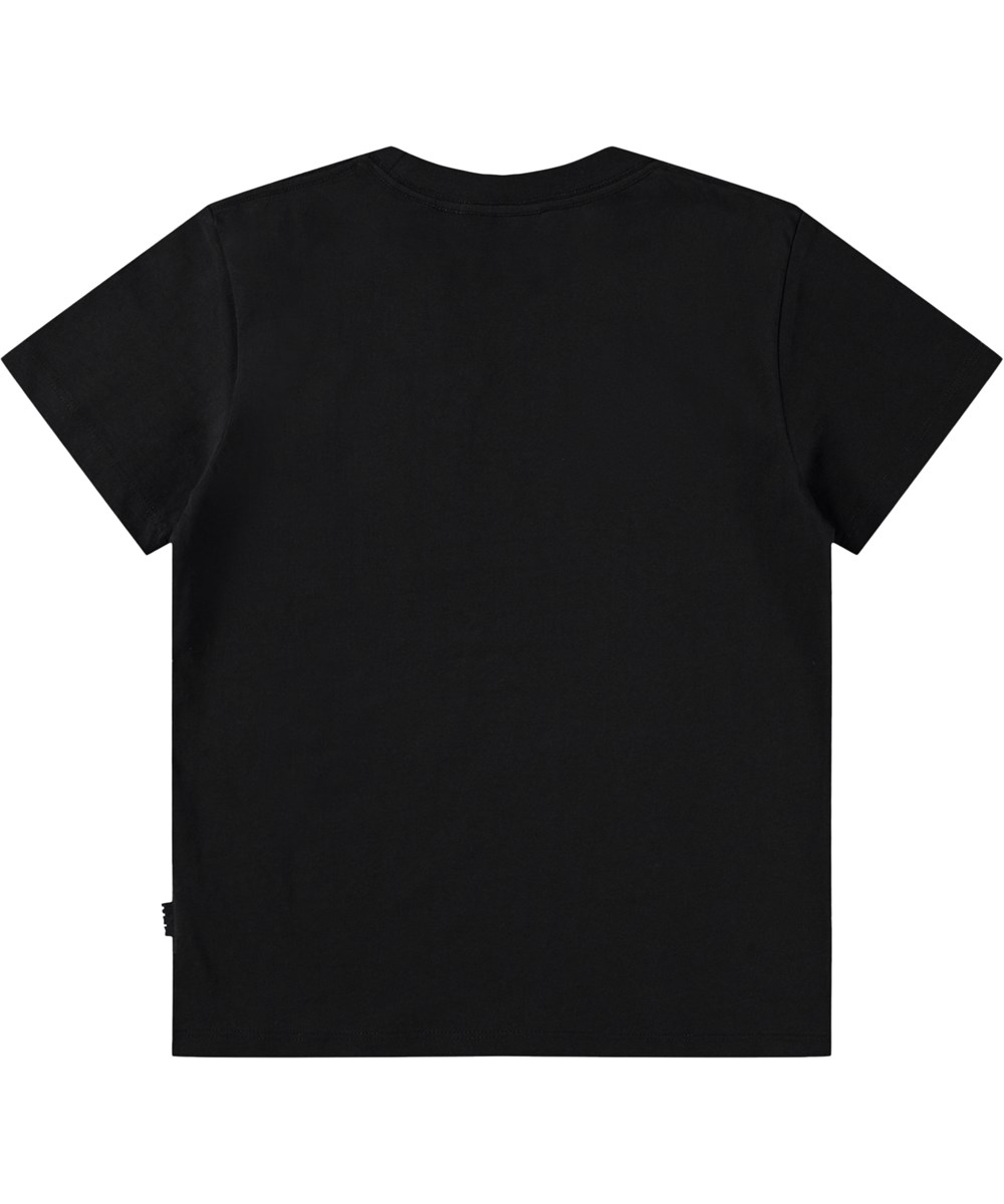 Roxo - Black - Svart T-shirt för barn i ekologisk bomull
