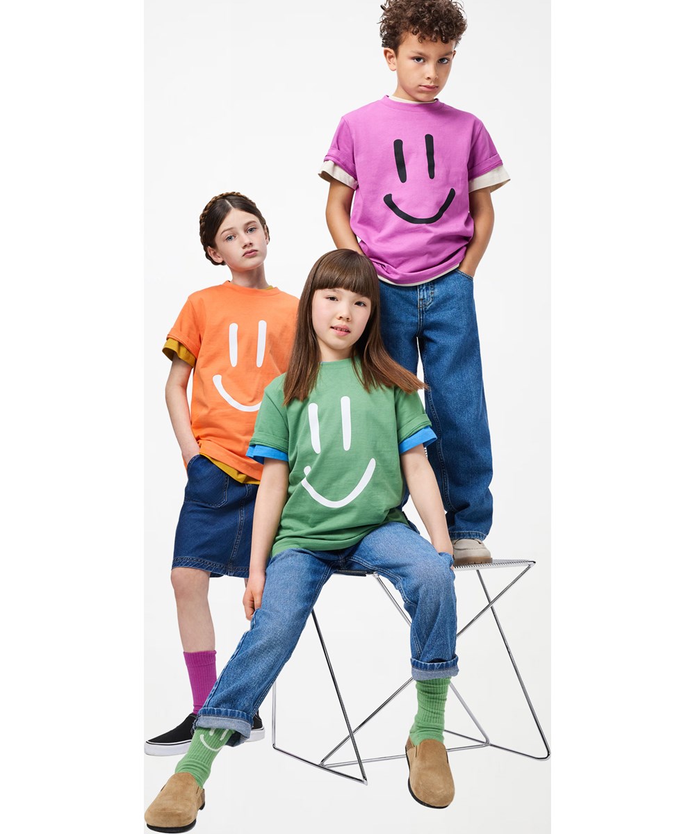 Roxo - Charisma - Lila T-shirt för barn i ekologisk bomull