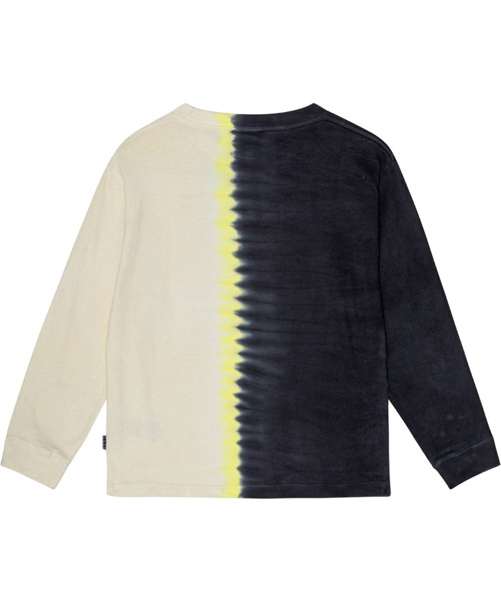 Rube - Divide Dye - Tröja med lös passform och tie-dye i ekologisk bomull med "I'm Real" tryck.