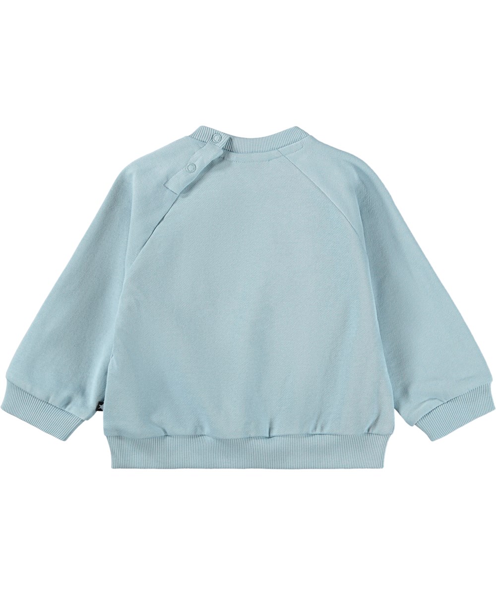 Disc - Stream - Mjuk, blå sweatshirt för de små i ekologisk bomull med ett konstverk