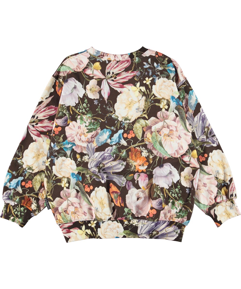 Monti - Soft Botanical - Ekologisk unisex sweatshirt med blommor.