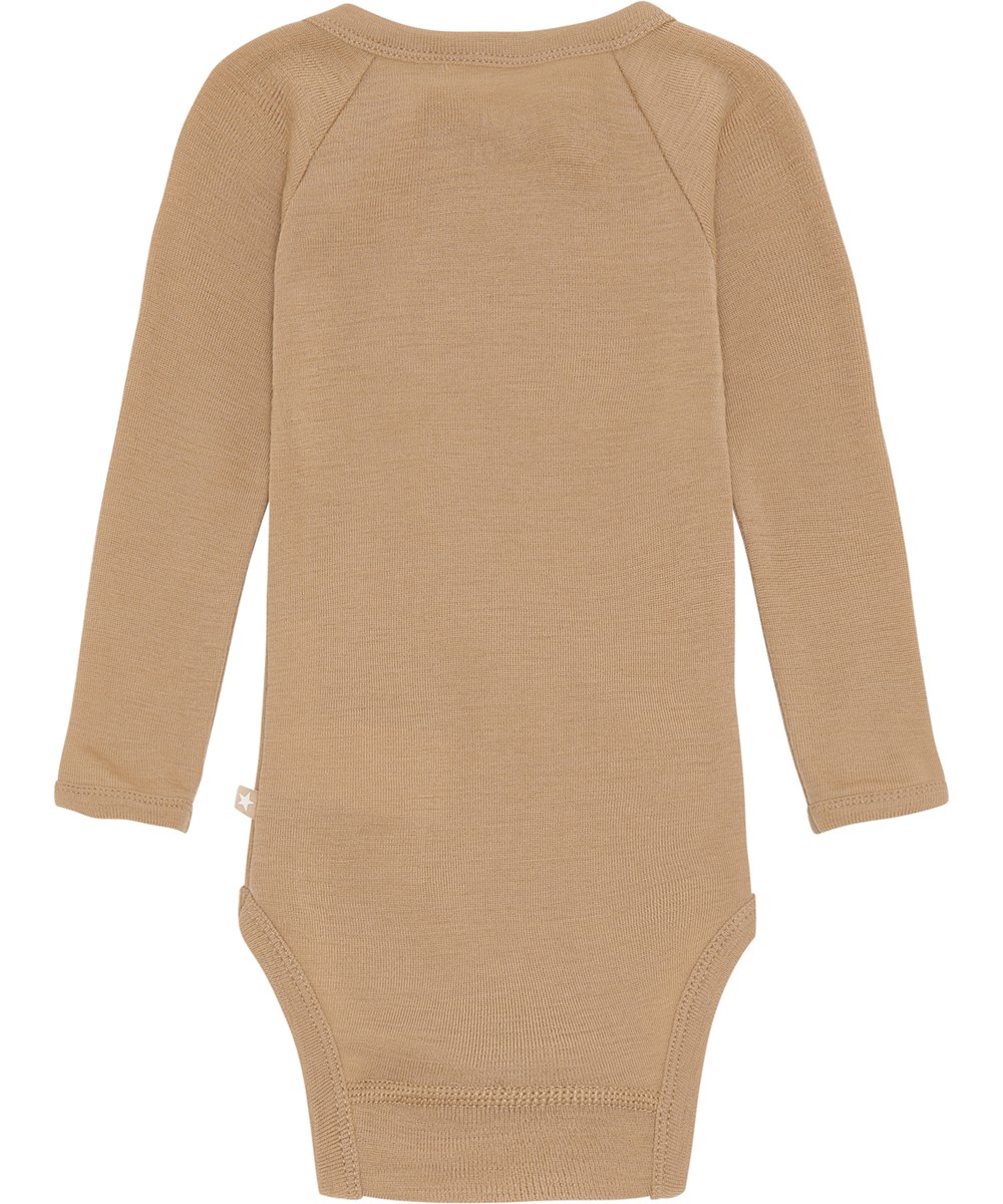 Farai - Rose Mist - Rosafarbener Babybody aus Wolle