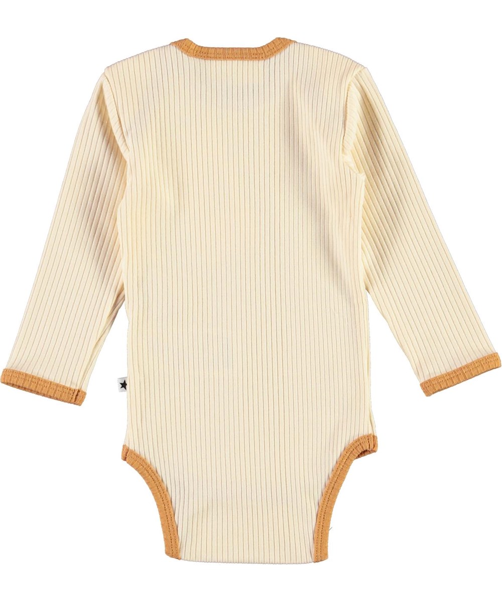 Faros - Marzipan - Beige Ripp Baby-Body