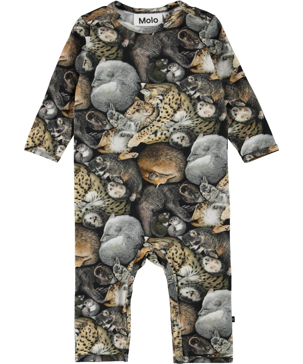 Fenez - Hibernation - Öko-Babyanzug mit Tiere-Print