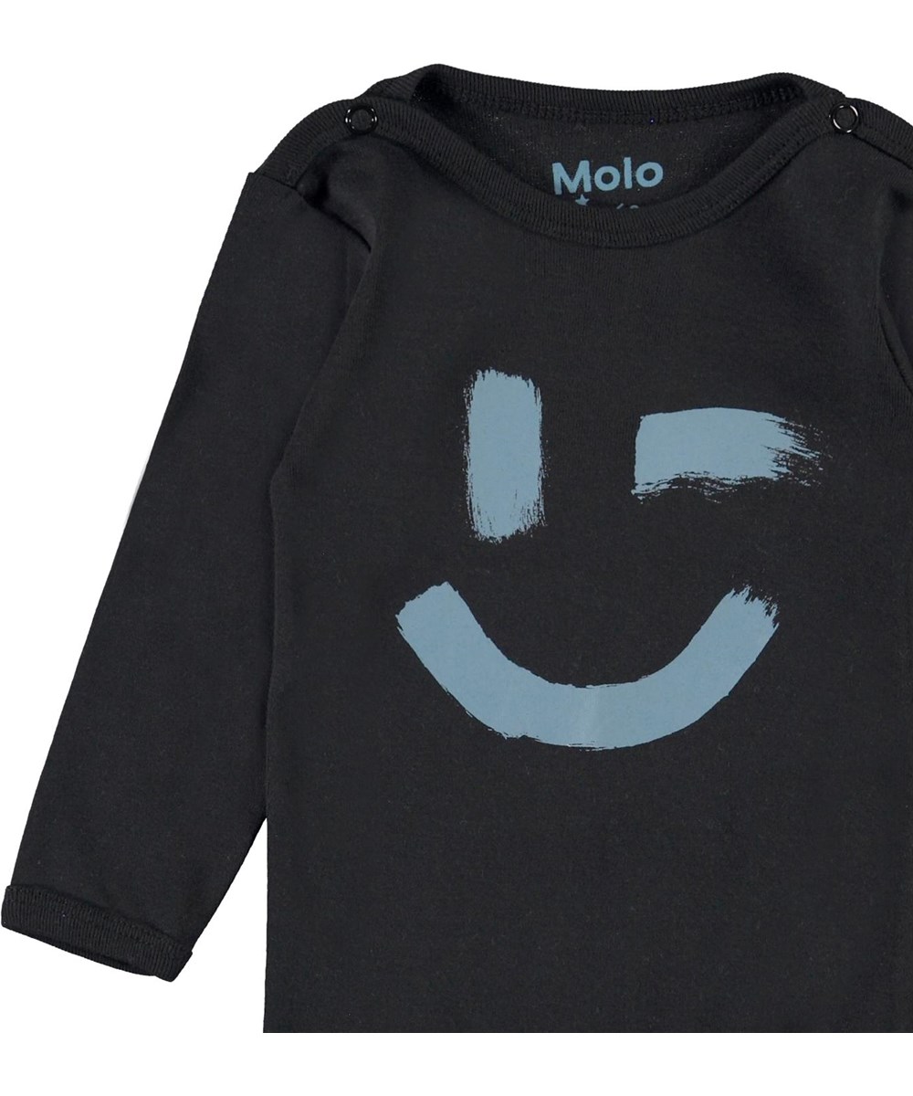 Foss - Black - Öko schwarzer Babybody Stern