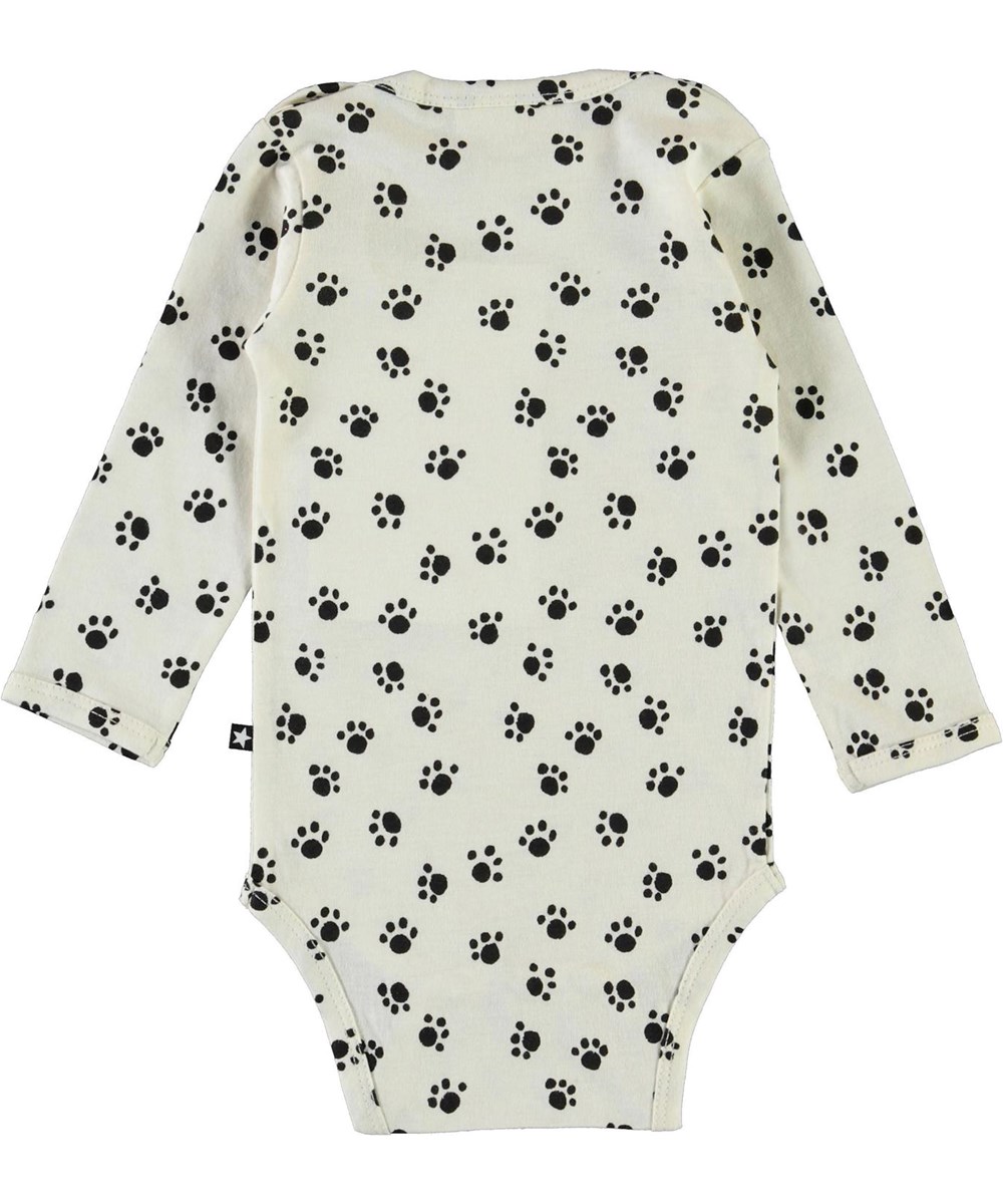 Foss - Puppy Paws - Öko weißer Baby-Body mit Pfoten