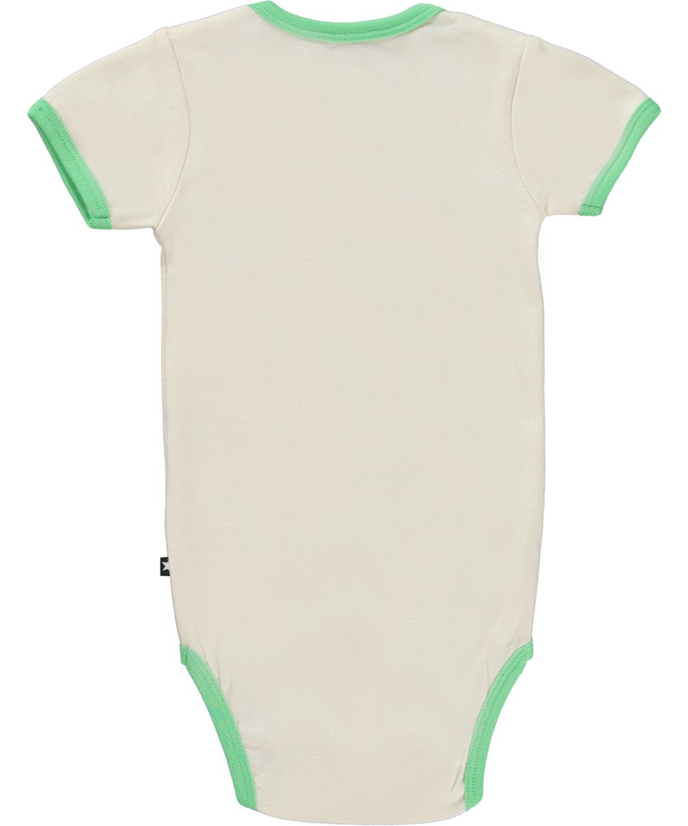 Fossie - Naturelle - Cremefarbiger Öko-Babybody mit Aprikose