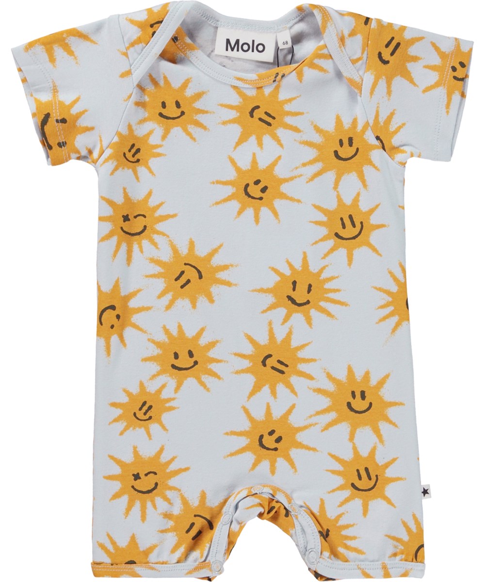 Free - Sunny Smiles - Hellblauer Babyanzug mit Sonnenaufdruck