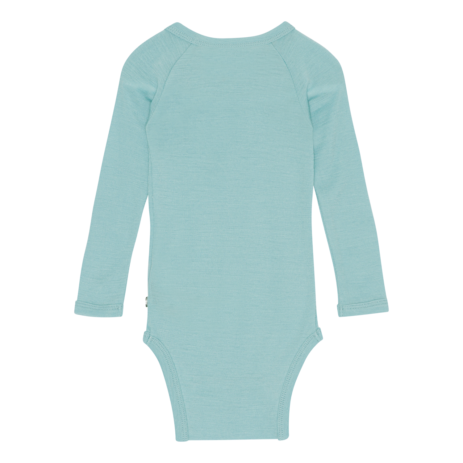 Farai Calm Blue baby bodysuit in OekoTex Merino Wool Molo