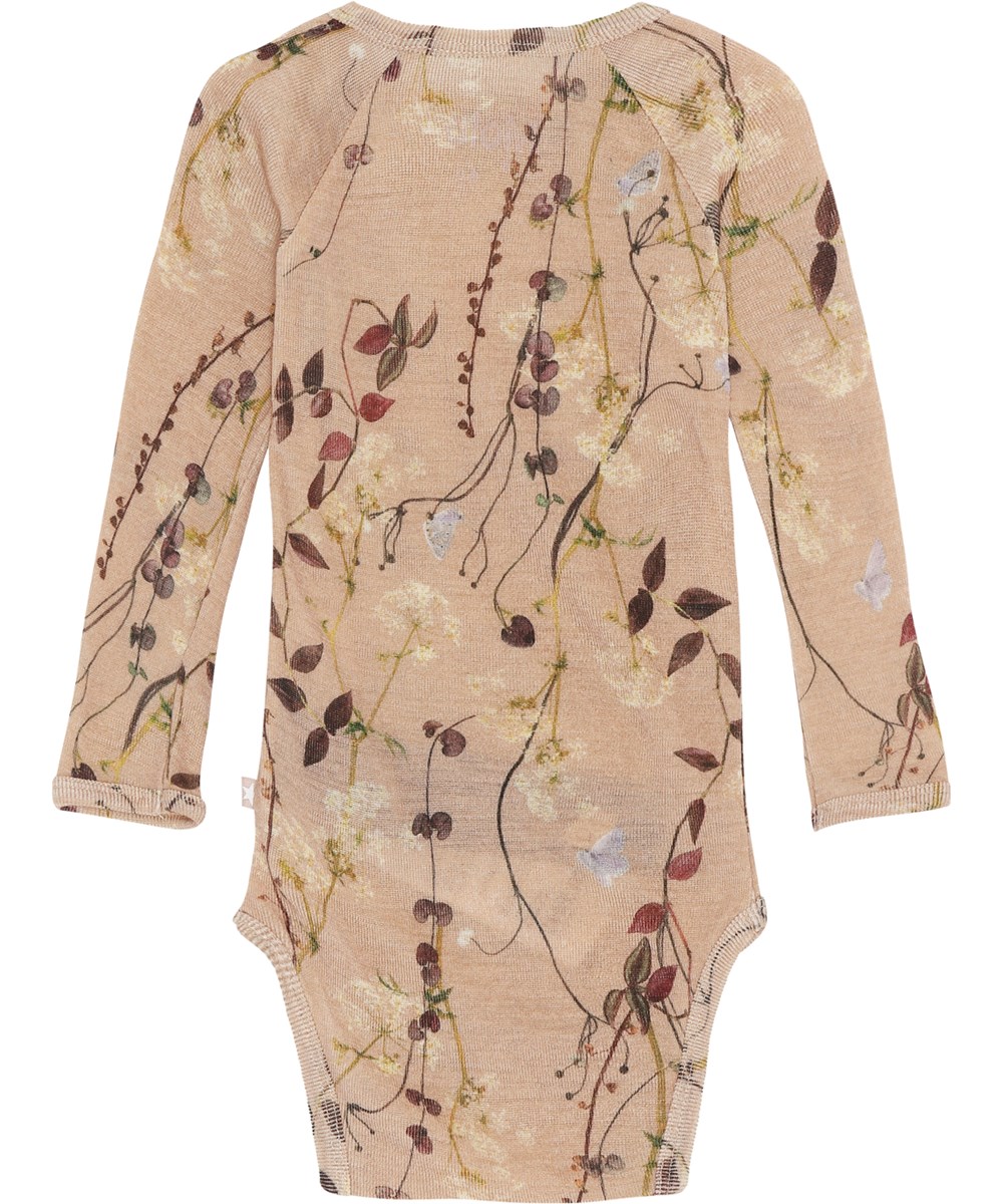 Farai - Delicate Branches - Lichtroze willen rompertje met bloemenprint