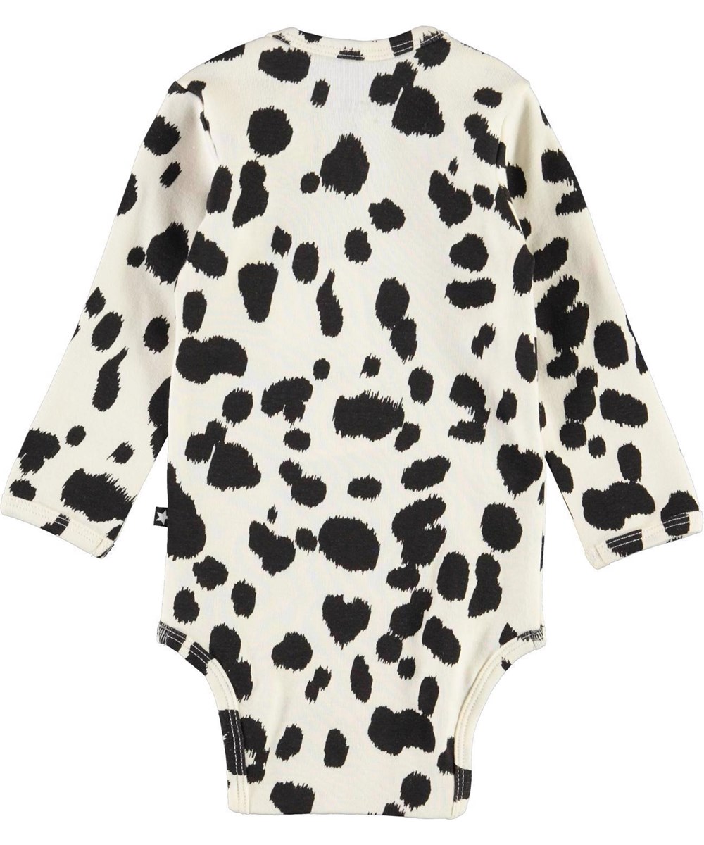 Faros - Dalmatian - White baby bodysuit in dalmation print