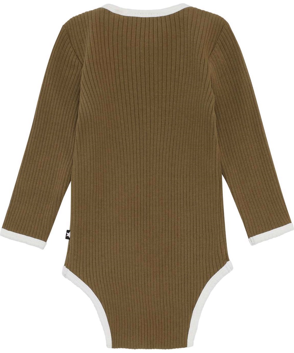 Faros - Oak - Organic rib green brown