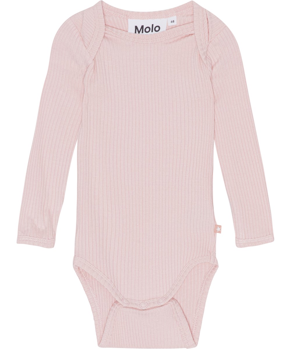 Faros - Petal Blush - Pink baby bodysuit in viscose jersey