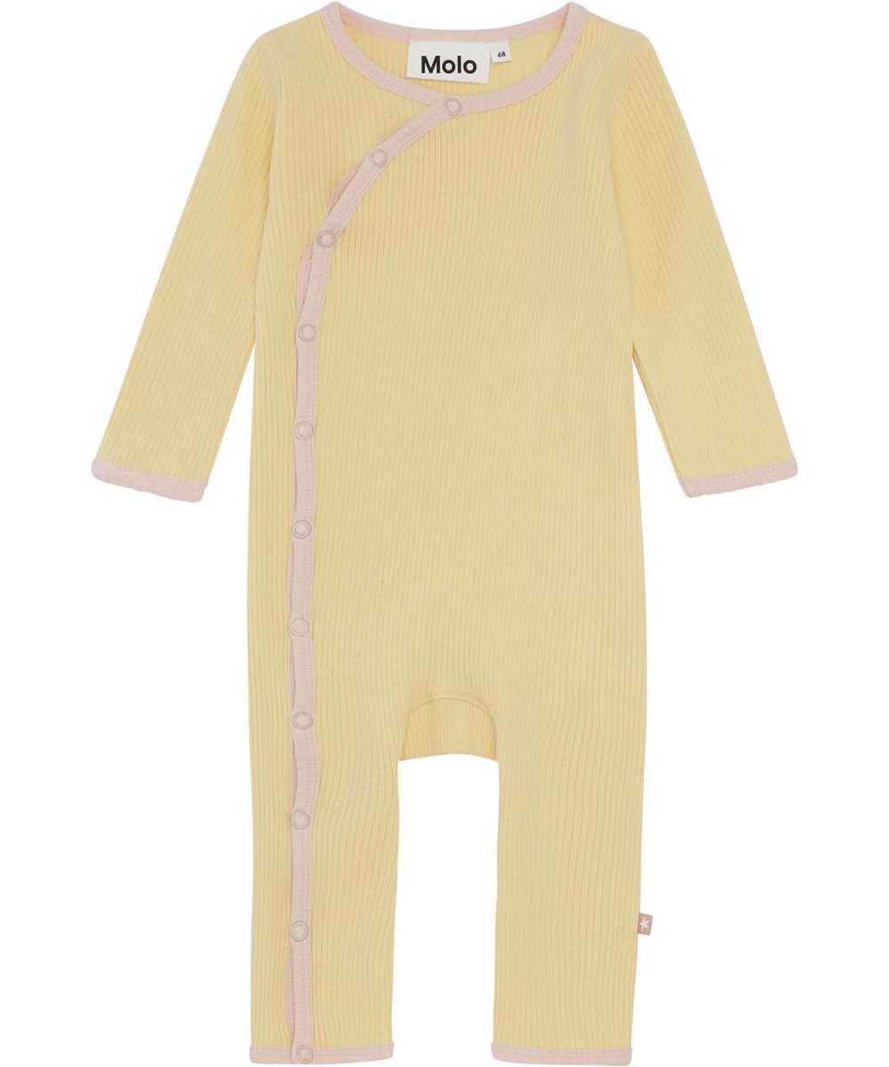 Fellow - Impala - Light yellow organic rib baby bodysuit
