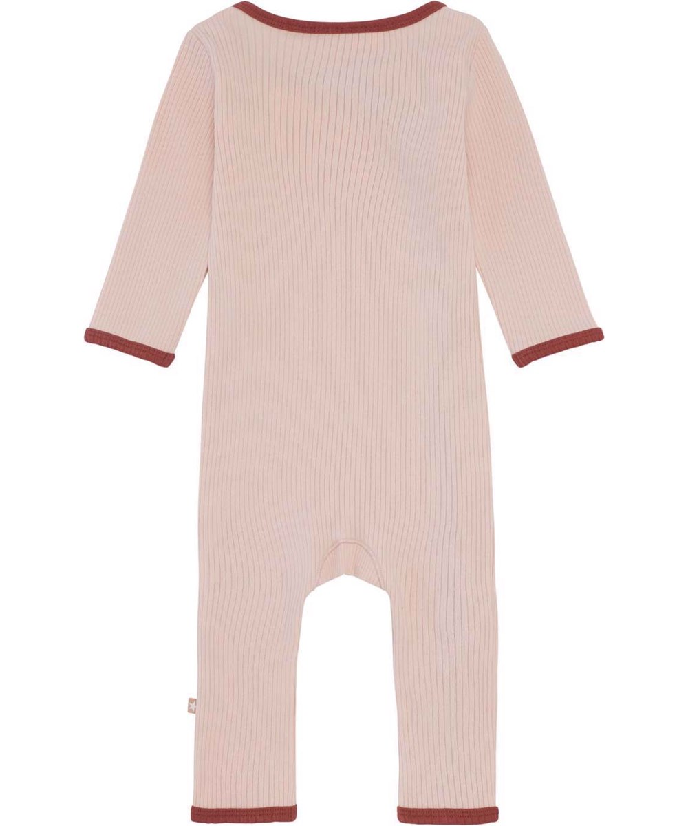 Fellow - Powder - Light rose organic rib baby bodysuit