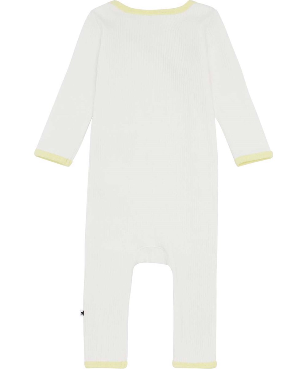 Fellow - White Star - White organic rib baby bodysuit