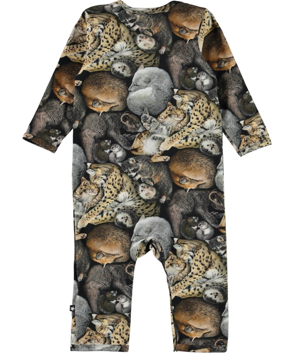 Fenez - Hibernation - Organic baby bodysuit with animal print