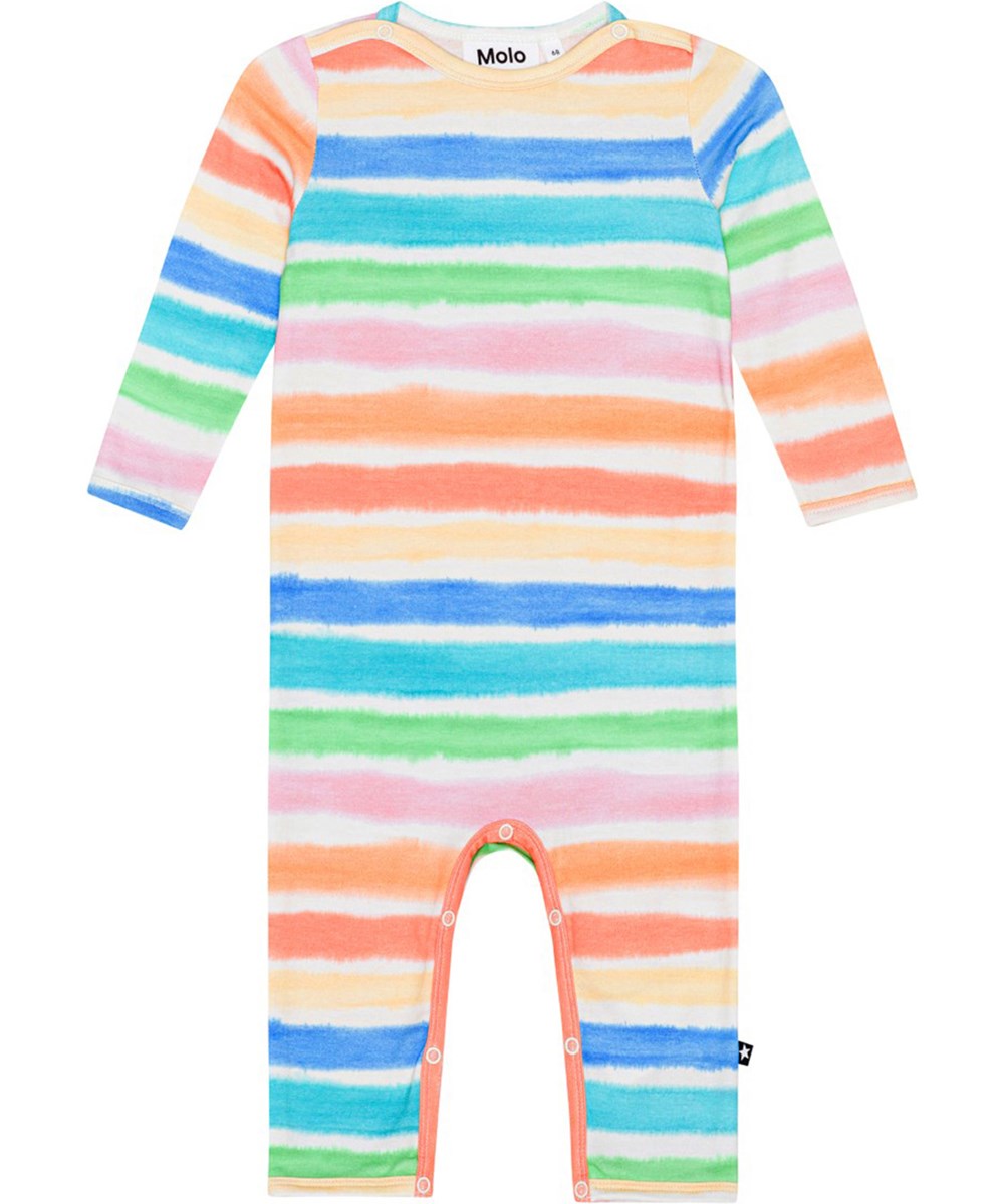 Fenez - Multi Colours - Full-body suit with long sleeves and legs in organic cotton featuring puppies and kittens