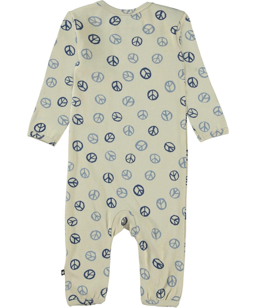 Fenez - Peace All Over - Organic baby romper with print of peace sign