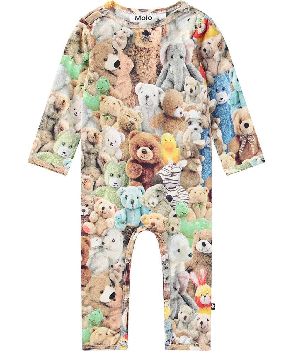 Fenez Teddy Friends Baby bodysuit in organic cotton with long