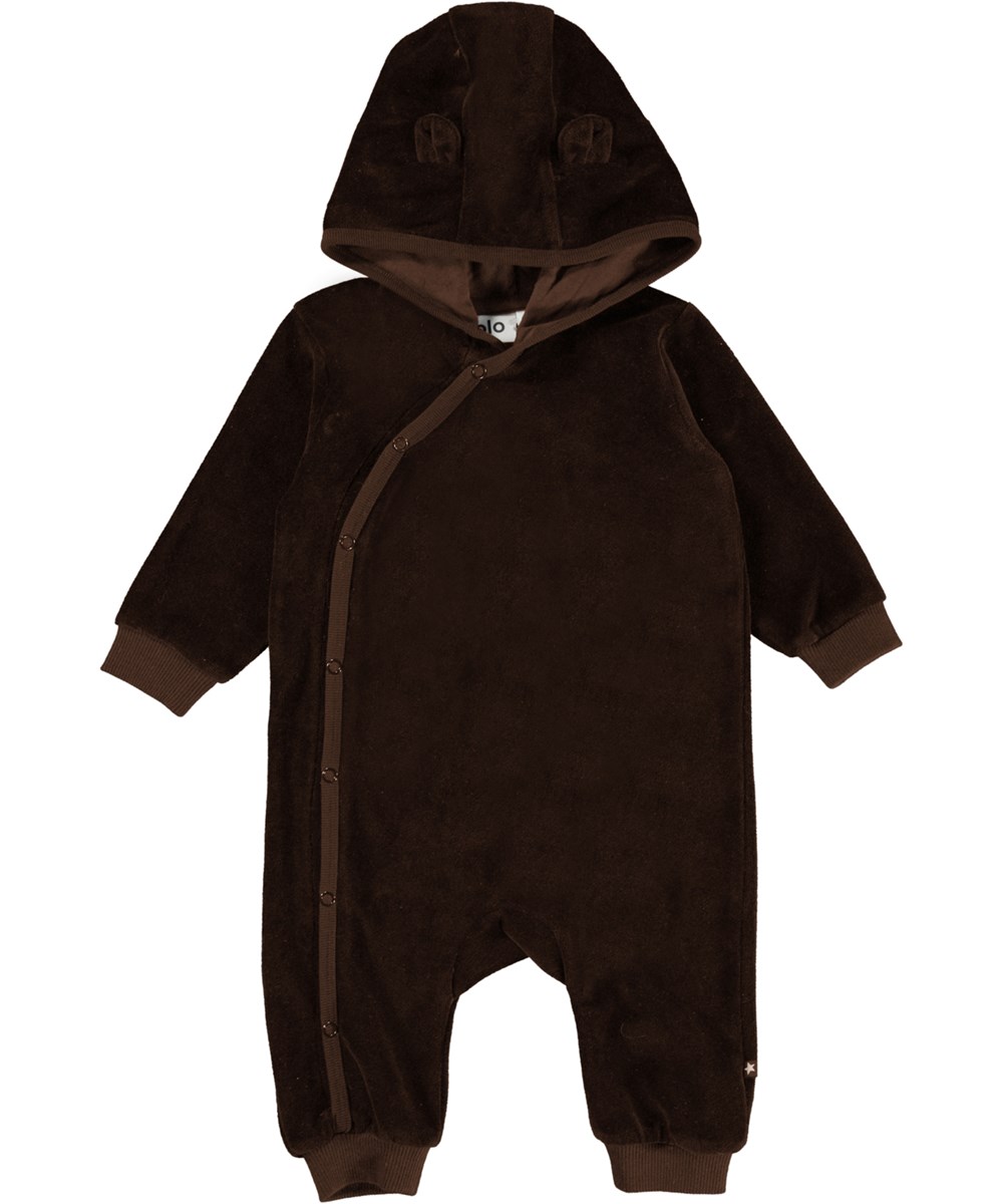 Forest - Deep Oak - Donkerbruine babypakje met oren