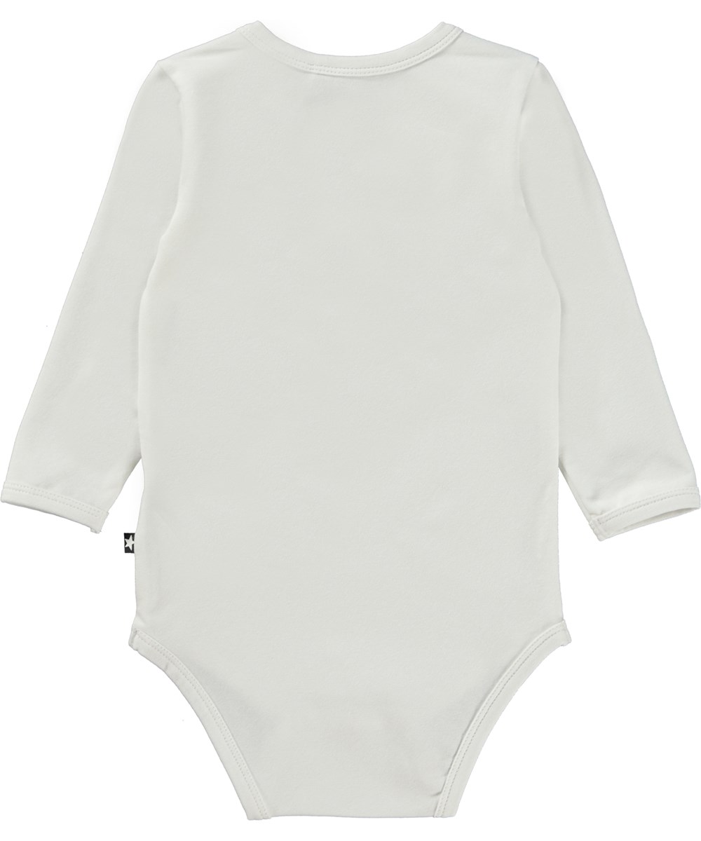 Foss - Ducklings Life - White baby bodysuit with duckling print